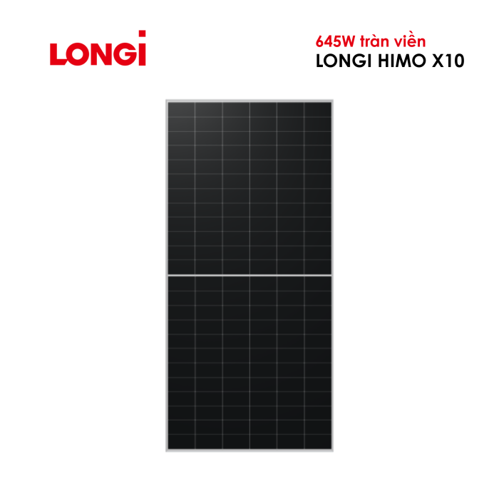 Tấm pin năng lượng mặt trời LONGi Hi-MO X10 645W tràn viền