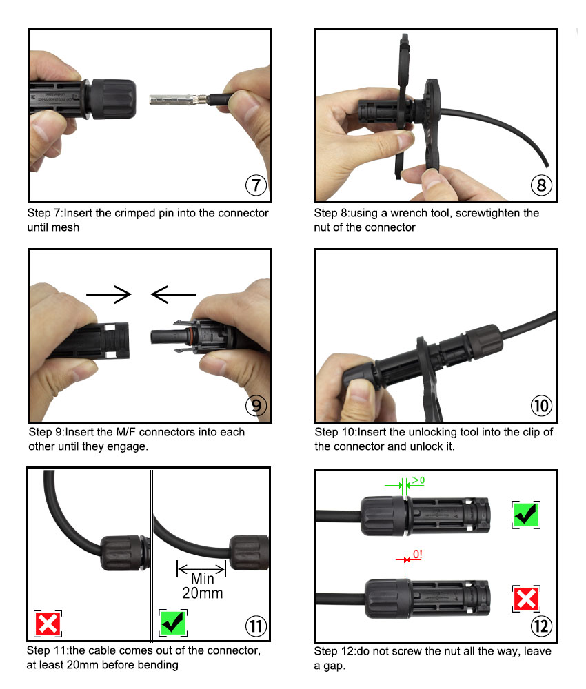 uốn đầu nối năng lượng mặt trời
