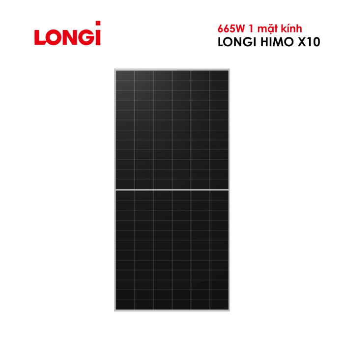 Tấm pin năng lượng mặt trời LONGI HiMO X10 665W 1 mặt kính